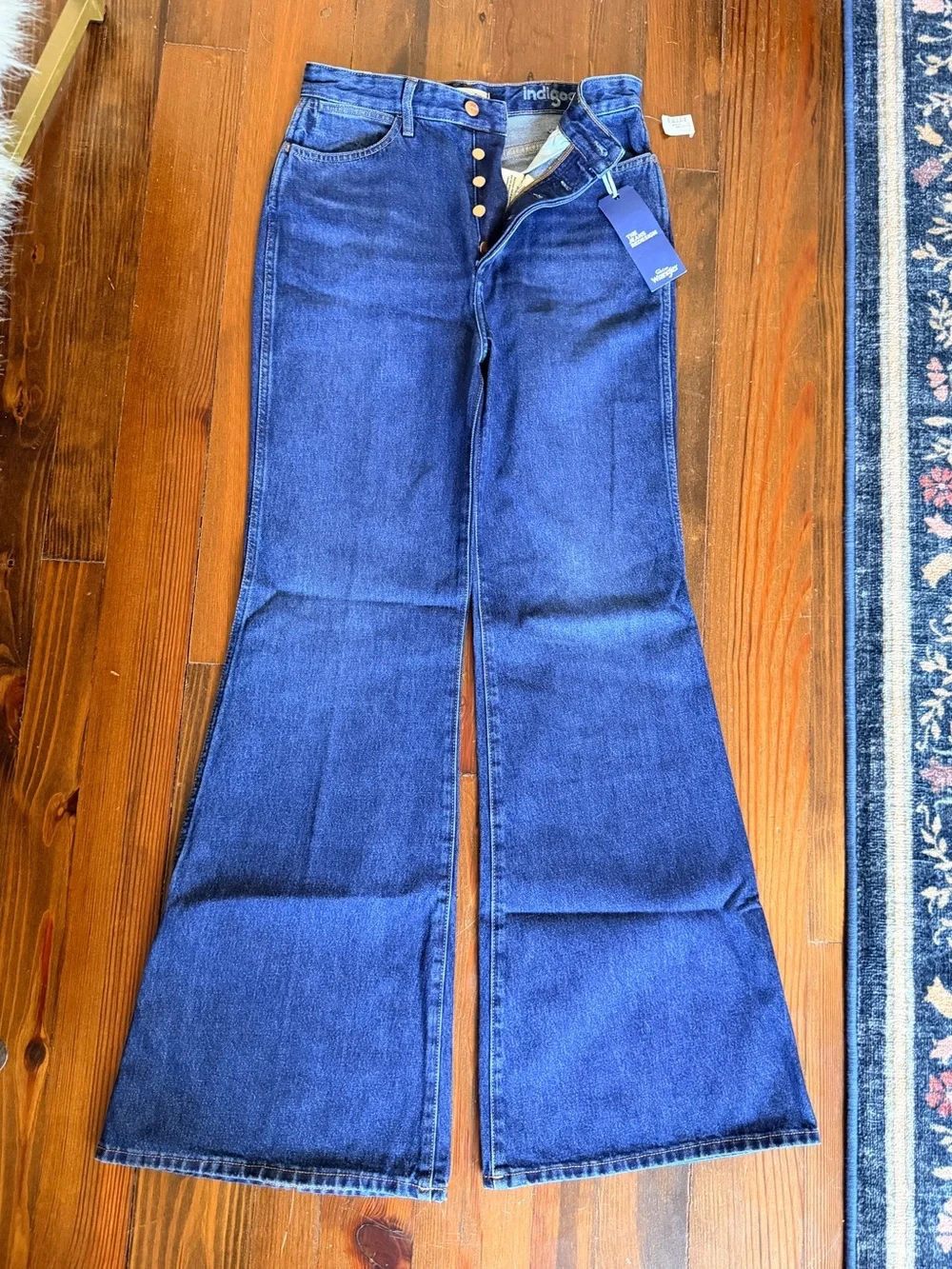 NWT Wrangler Wanderer Flare Bell Bottom Jeans - Size 29 / 34L - 100% Cotton - Picture 5 of 13